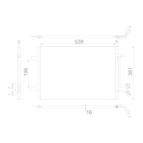 MAHLE Kondensator, Klimaanlage BEHR AC 692 000S
