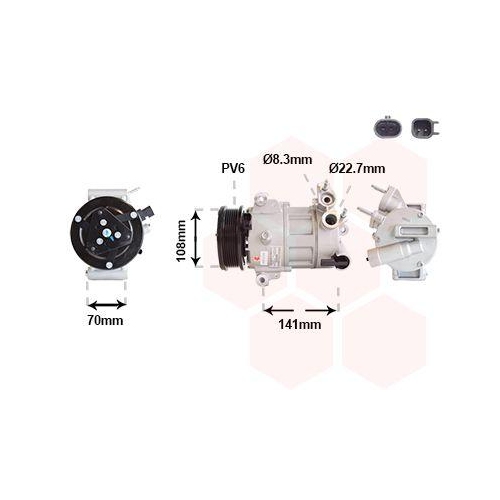 VAN WEZEL Kompressor, Klimaanlage 1801K733