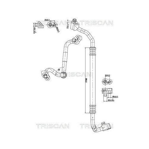 TRISCAN Hochdruck-/Niederdruckleitung, Klimaanlage 9010 29040