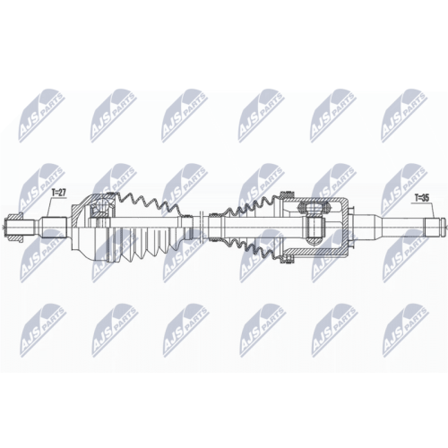 NTY Antriebswelle NPW-FR-133