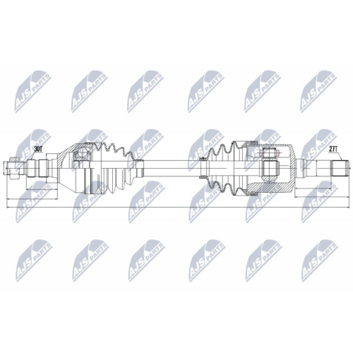 NTY Antriebswelle NPW-PL-033 NTY Antriebswelle NPW-PL-033