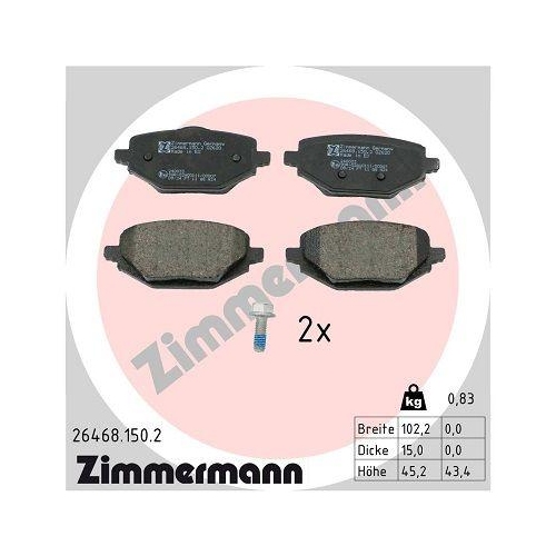 ZIMMERMANN Bremsbelagsatz, Scheibenbremse 26468.150.2