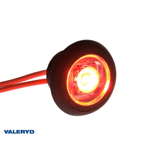 LED Positionsleuchte Valeryd &Oslash;32x17,2mm rot 12-36V mit je 0,15m Kabel Anh&auml;nger
