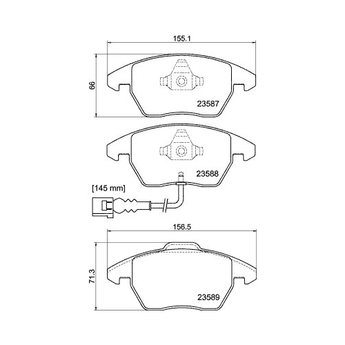 DON Bremsbelagsatz, Scheibenbremse PCP1002
