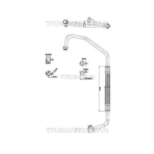 TRISCAN Hochdruck-/Niederdruckleitung, Klimaanlage 9010 10011