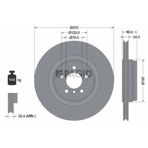 PAGID Bremsscheibe 55700NC