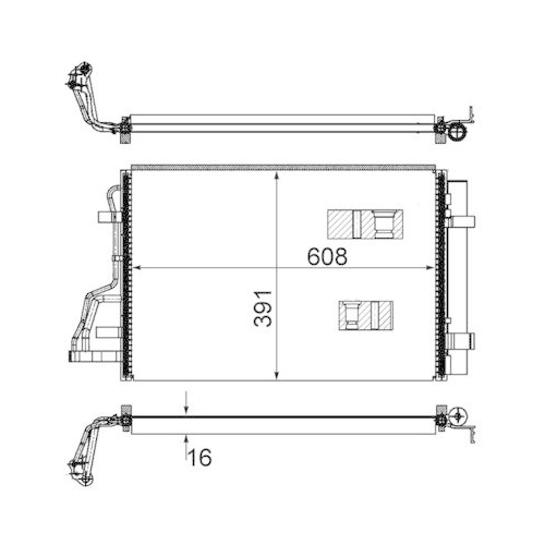 MAHLE Kondensator, Klimaanlage BEHR AC 697 000S