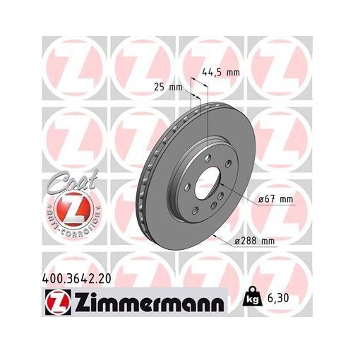ZIMMERMANN Bremsscheibe COAT Z 400.3642.20