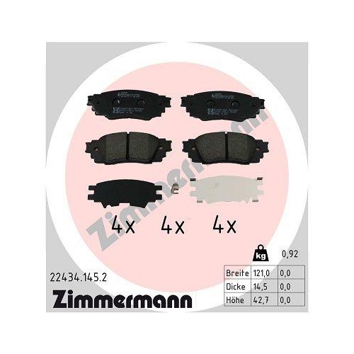 ZIMMERMANN Bremsbelagsatz, Scheibenbremse 22434.145.2