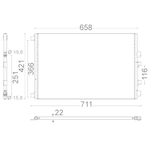 MAHLE Kondensator, Klimaanlage BEHR AC 701 000S