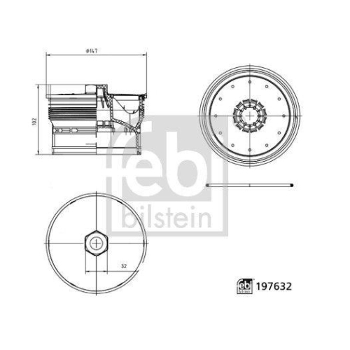 FEBI BILSTEIN Deckel, &Ouml;lfiltergeh&auml;use 197632