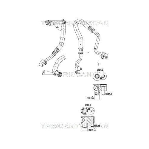 TRISCAN Hochdruck-/Niederdruckleitung, Klimaanlage 9010 29057