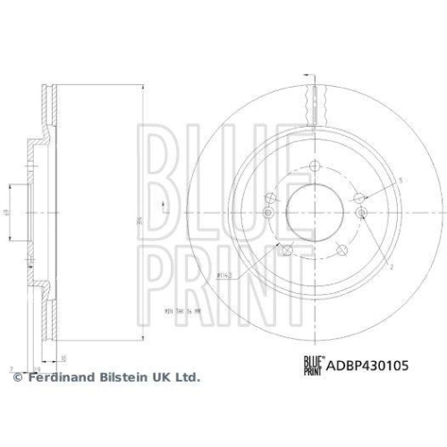 BLUE PRINT Bremsscheibe ADBP430105