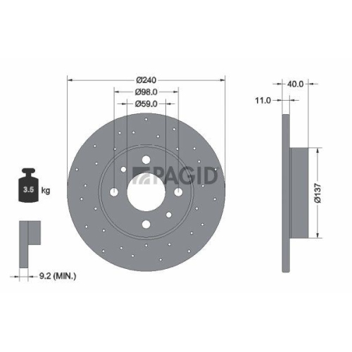 PAGID Bremsscheibe 56160NC