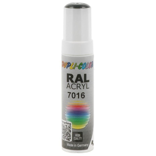 Lackstift Autofarbe DUPLI COLOR DS 7016 anthrazitgrau gl&auml;nzend 12 ml RAL 7016