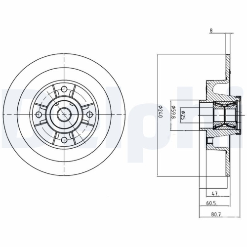 DELPHI Bremsscheibe BG9028RSC