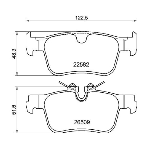 HELLA Bremsbelagsatz, Scheibenbremse 8DB 355 044-311