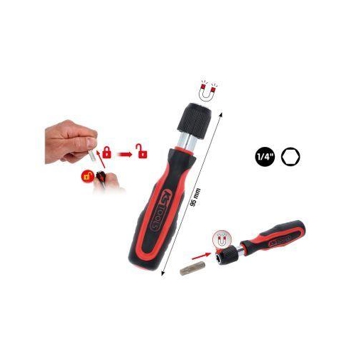 1/4 Zoll Mini-Bit Schraubendreher mit Schnellveriegelung KS TOOLS 159.1172