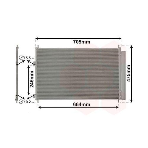 VAN WEZEL Kondensator, Klimaanlage 53005410