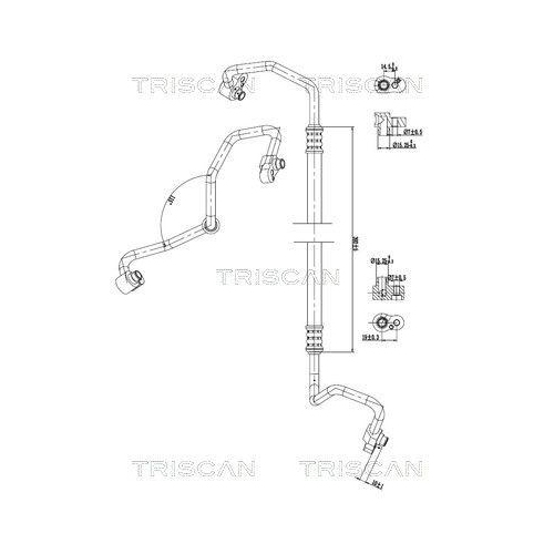 TRISCAN Hochdruck-/Niederdruckleitung, Klimaanlage 9010 11032