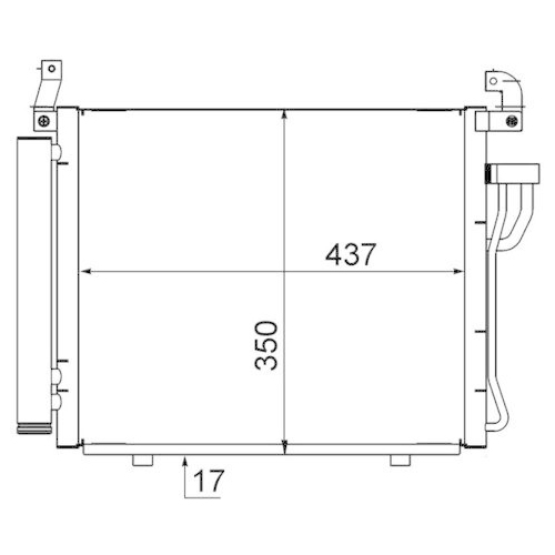 MAHLE Kondensator, Klimaanlage BEHR AC 712 000S
