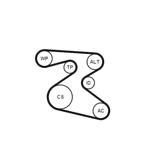 CONTINENTAL CTAM Wasserpumpe + Keilrippenriemensatz 6PK1873WP1
