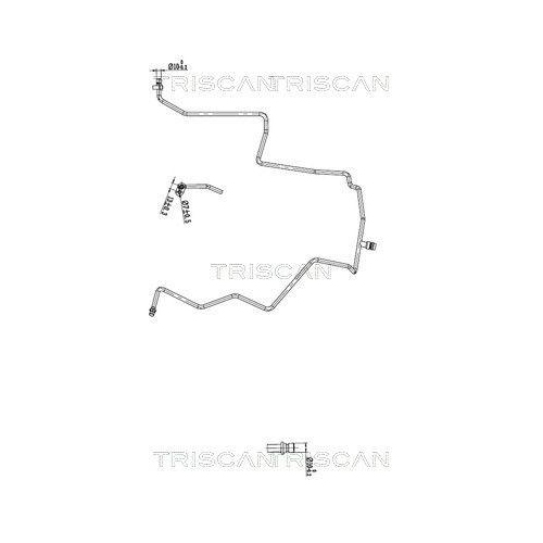TRISCAN Hochdruck-/Niederdruckleitung, Klimaanlage 9010 14006