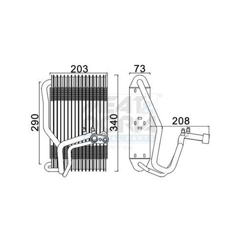 MEAT & DORIA Verdampfer, Klimaanlage 997140