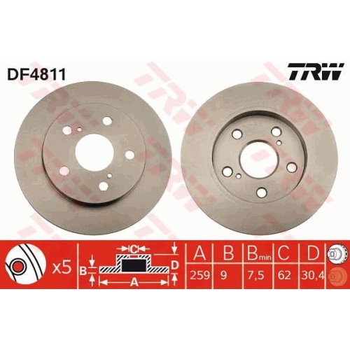 TRW Bremsscheibe DF4811