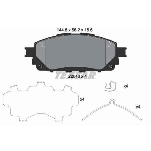 TEXTAR Bremsbelagsatz, Scheibenbremse 2264301