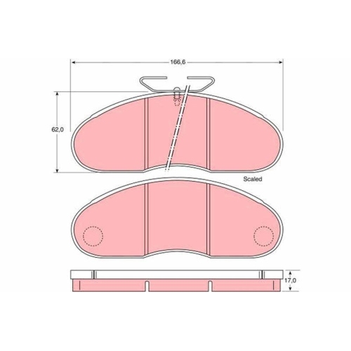 TRW Bremsbelagsatz, Scheibenbremse GDB948