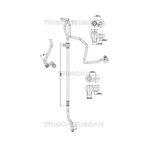 TRISCAN Hochdruck-/Niederdruckleitung, Klimaanlage 9010 11034