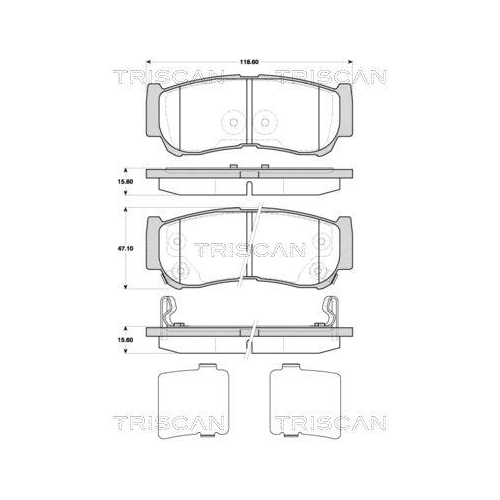 TRISCAN Bremsbelagsatz, Scheibenbremse 8110 43030