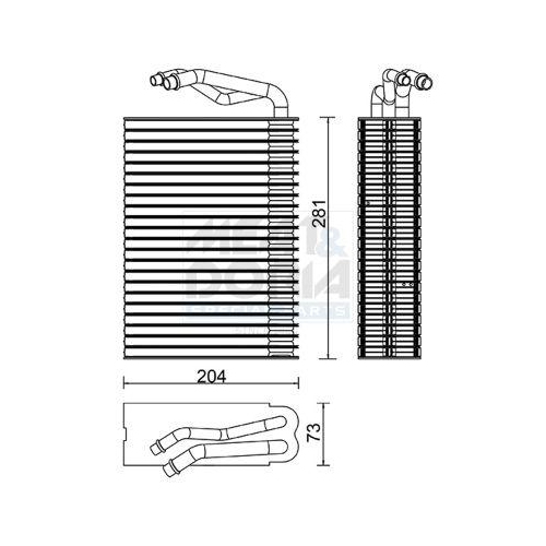 MEAT & DORIA Verdampfer, Klimaanlage 997143