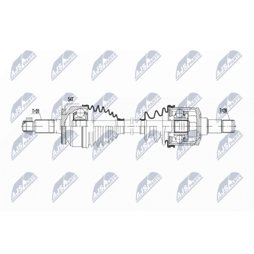 NTY Antriebswelle NPW-KA-378