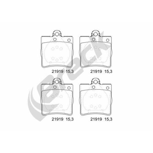 BRECK Bremsbelagsatz, Scheibenbremse 21919 00 702 00
