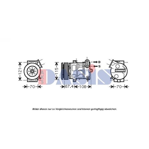 AKS DASIS Kompressor, Klimaanlage 851603N