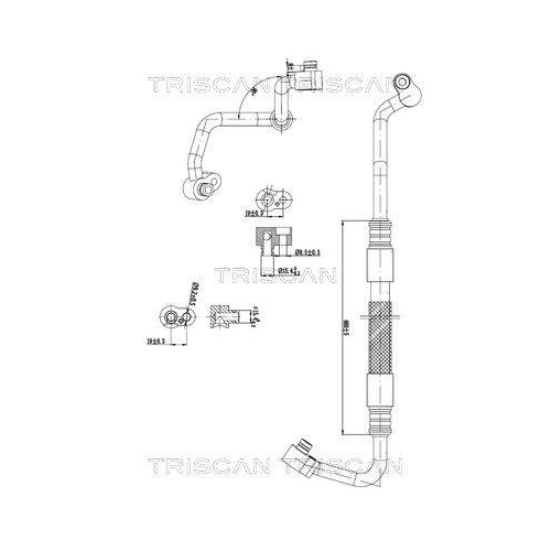 TRISCAN Hochdruck-/Niederdruckleitung, Klimaanlage 9010 29041