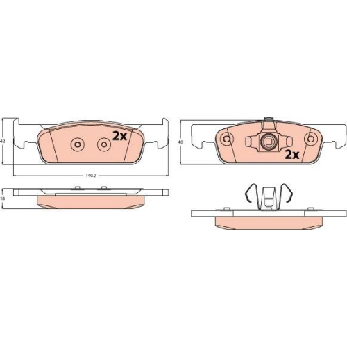TRW Bremsbelagsatz, Scheibenbremse GDB2533