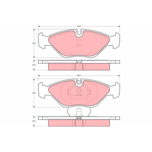 TRW Bremsbelagsatz, Scheibenbremse GDB969