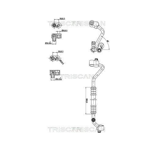 TRISCAN Hochdruck-/Niederdruckleitung, Klimaanlage 9010 11018