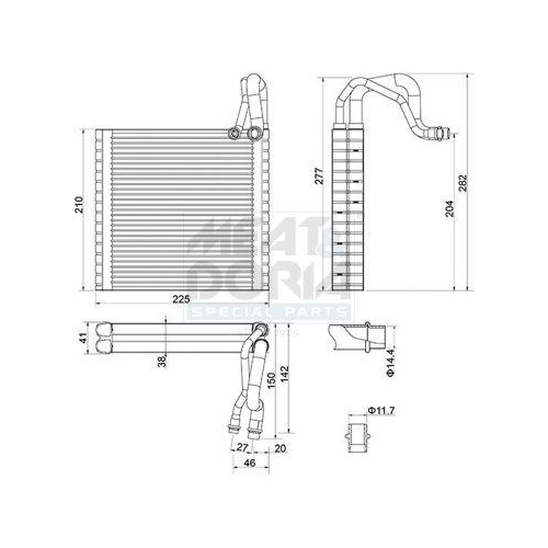 MEAT & DORIA Verdampfer, Klimaanlage 997146