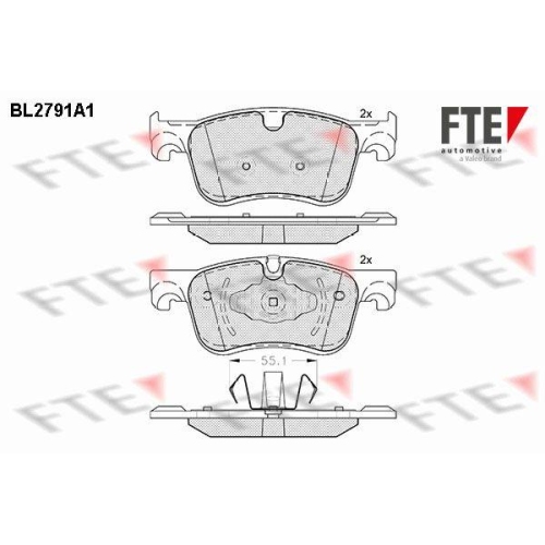 FTE Bremsbelagsatz, Scheibenbremse 9010984