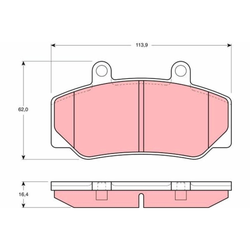 TRW Bremsbelagsatz, Scheibenbremse GDB970