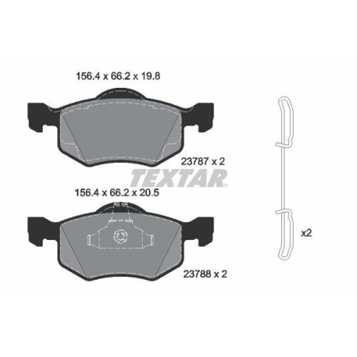 TEXTAR Bremsbelagsatz, Scheibenbremse 2378704
