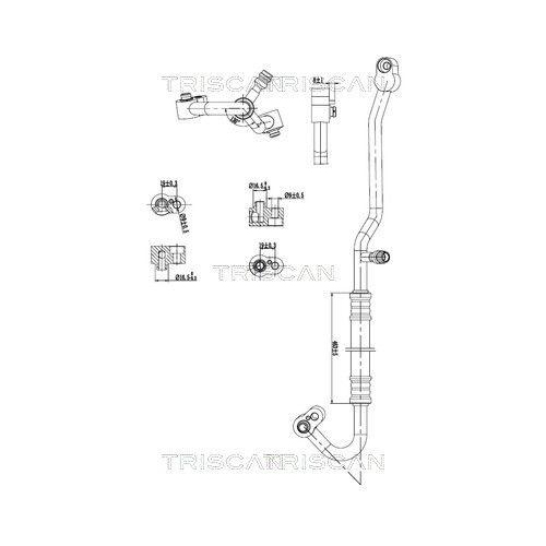 TRISCAN Hochdruck-/Niederdruckleitung, Klimaanlage 9010 29104