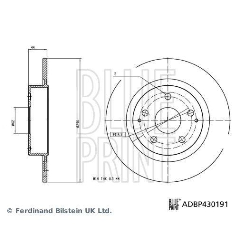 BLUE PRINT Bremsscheibe ADBP430191