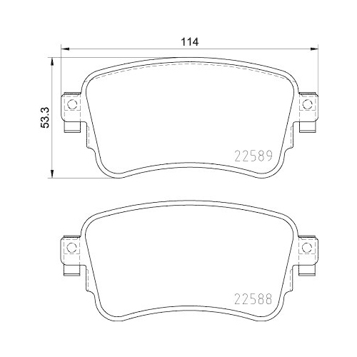 HELLA Bremsbelagsatz, Scheibenbremse 8DB 355 037-681