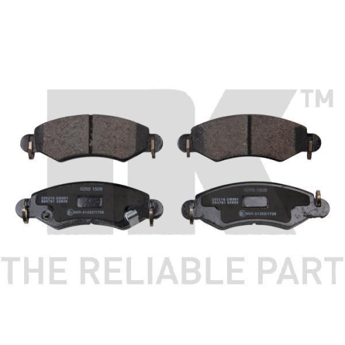 NK Bremsbelagsatz, Scheibenbremse 225216