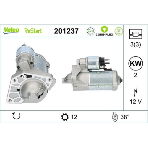 VALEO Starter VALEO CORE-FLEX 201237